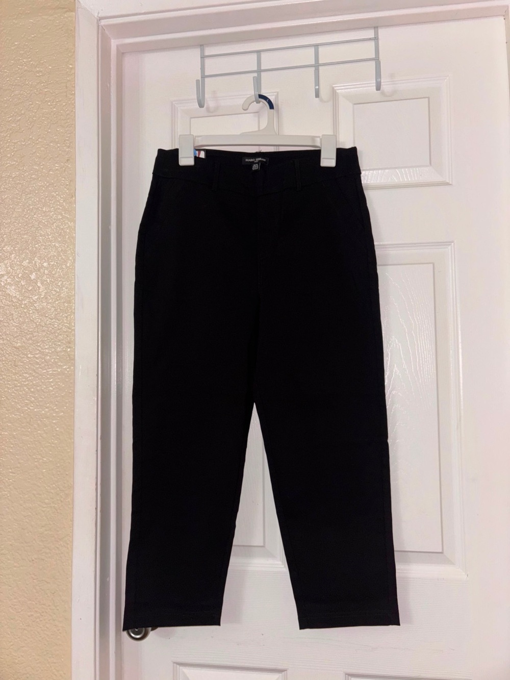 Mario Serrani Black Straight-Leg Chinos